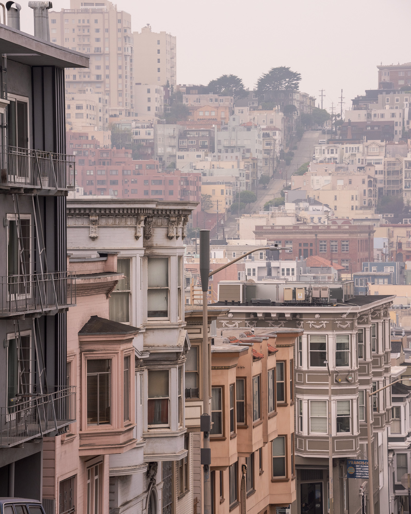 Russian Hill view in Camp Fire smoke