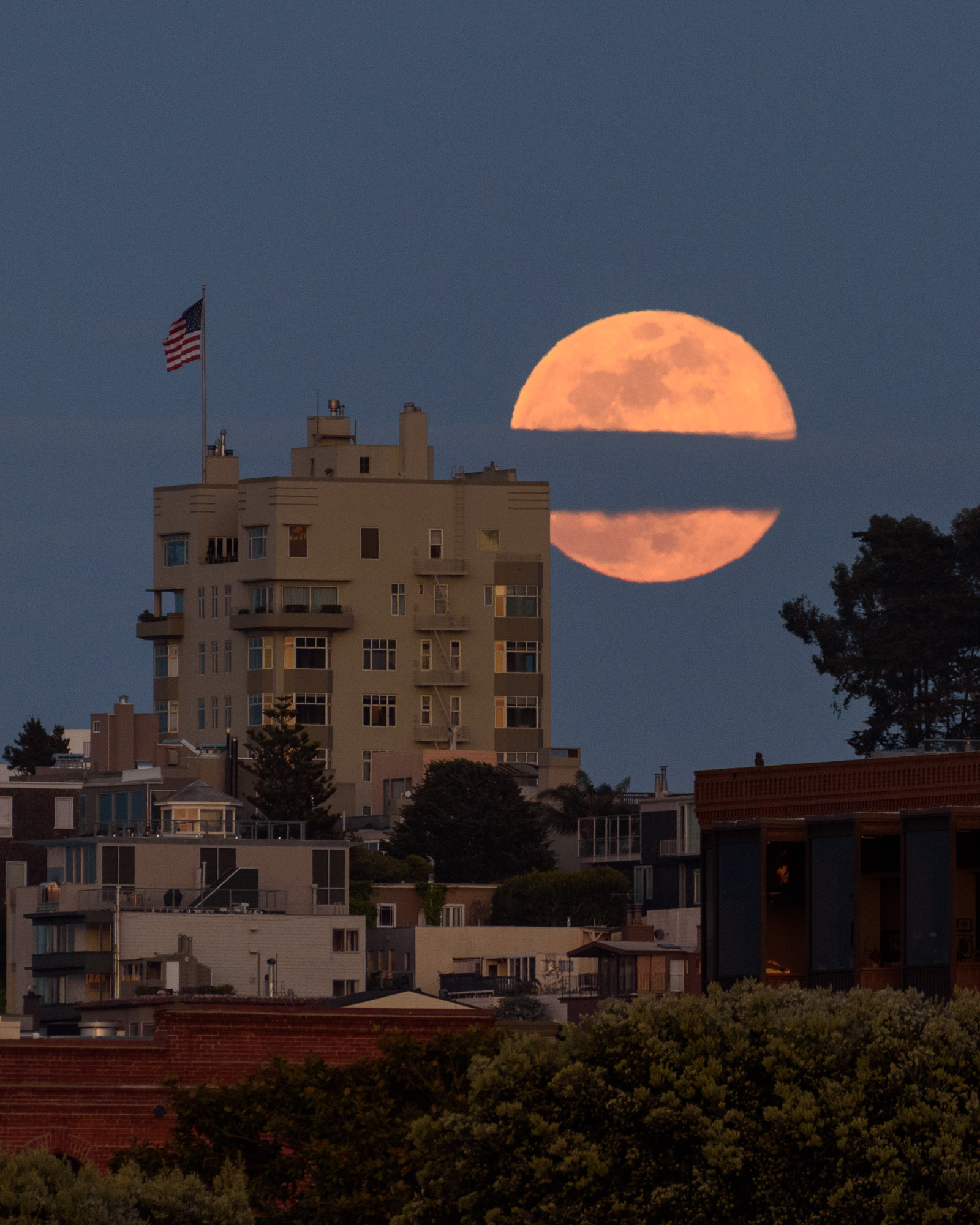 Moon Split by Cloud