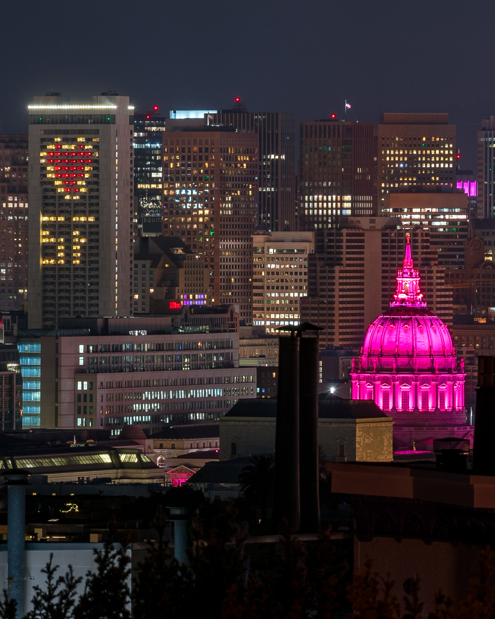 City Hall and the Hilton Hotel Union Square