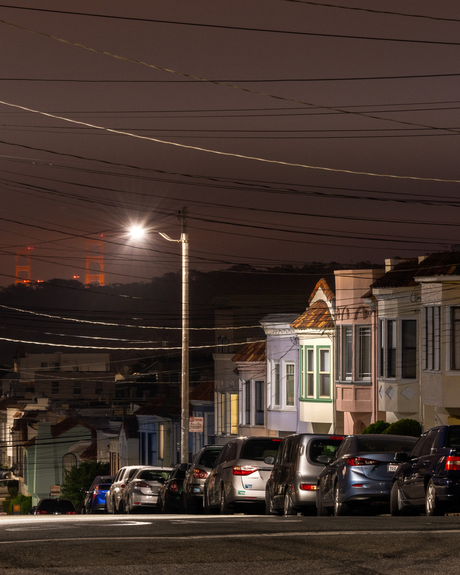 The Golden Gate Bridge from the Sunset District