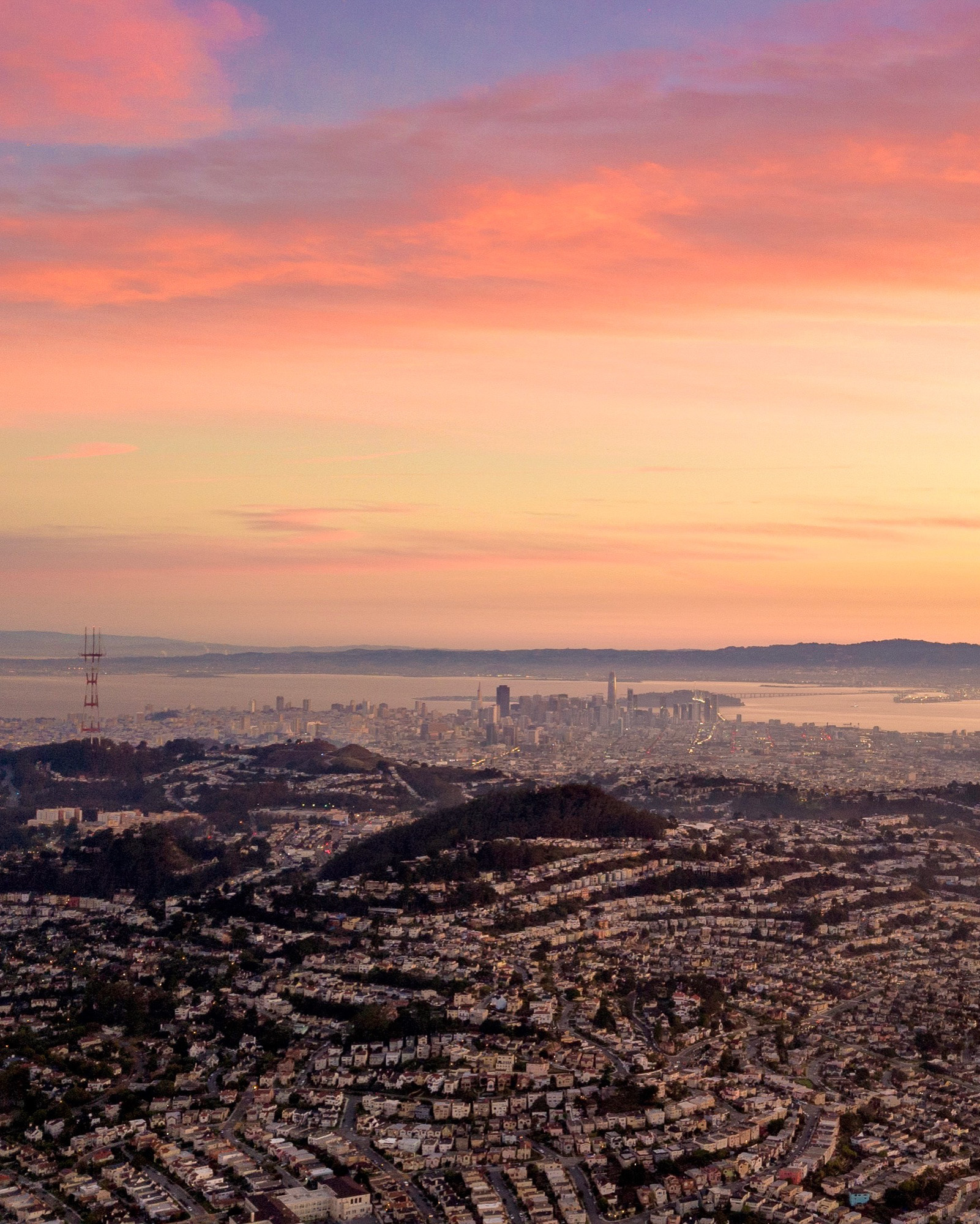 Looking east toward downtown