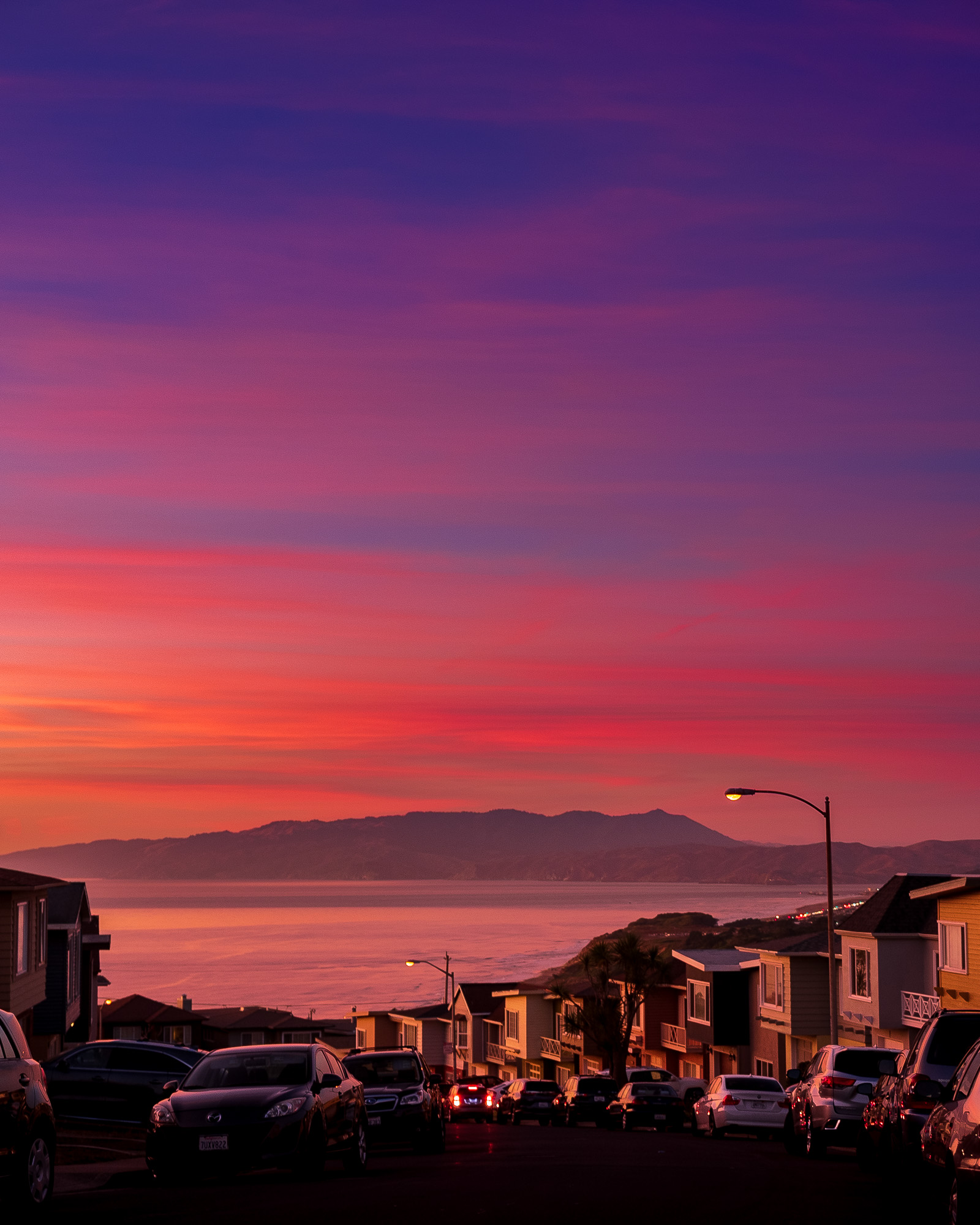 Looking toward the Pacific Ocean from Daly City