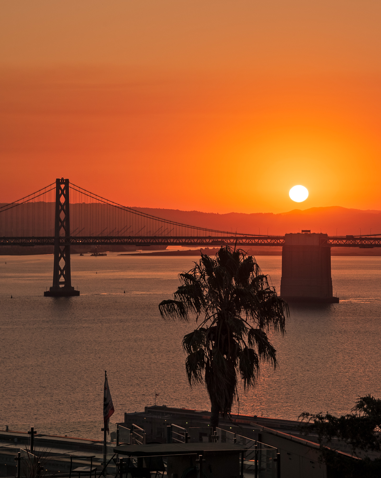 Bay Bridge Orange Sky
